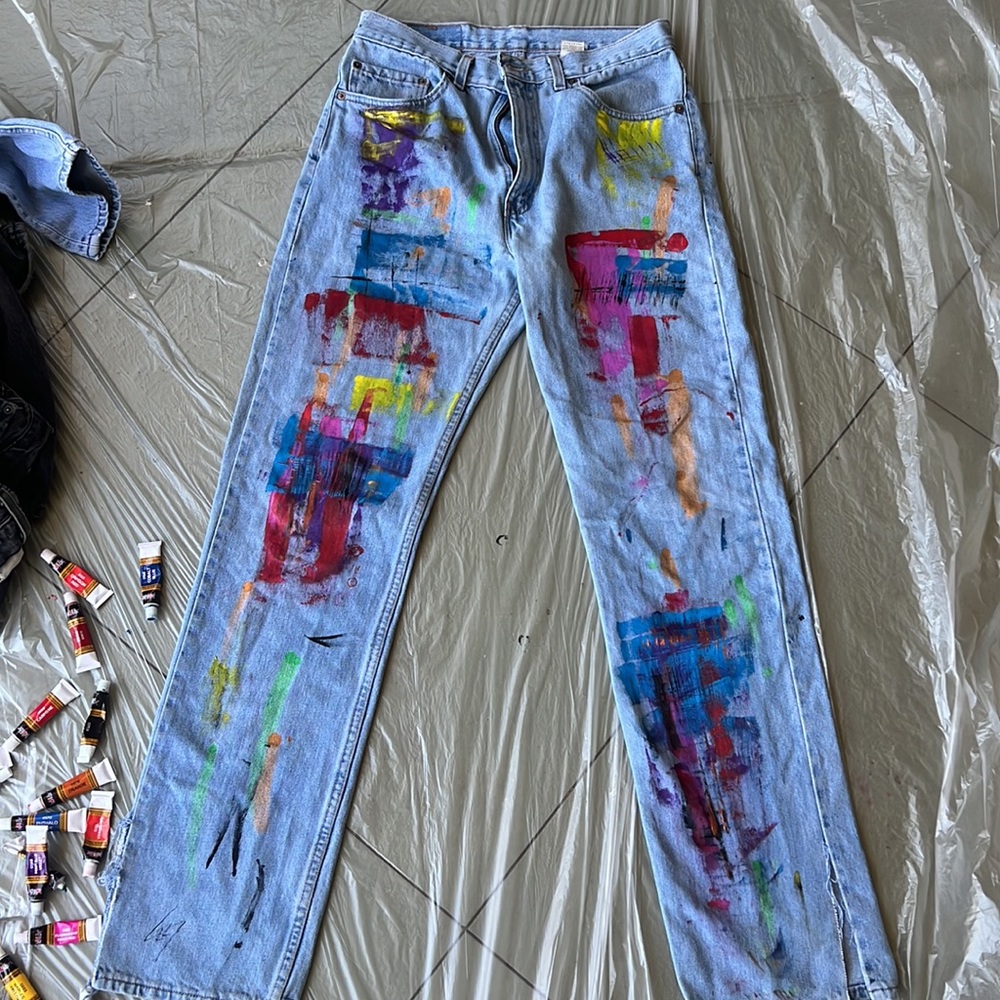 Abstract artist jeans #1